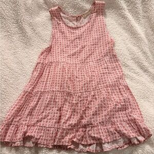Altar’d State L Sleeveless Pink and White Patterned Dress
